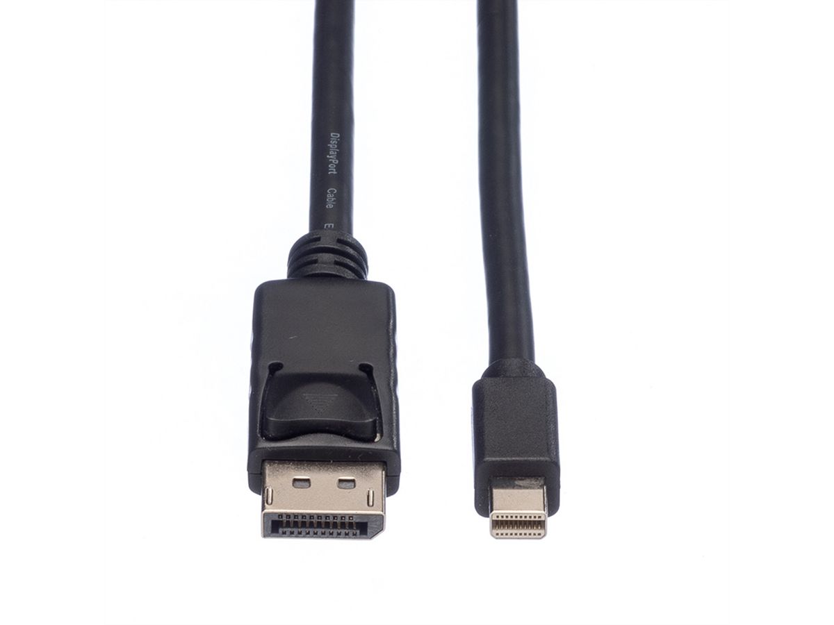 ROLINE GREEN DisplayPort Cable, DP - Mini DP, TPE, M/M, black, 5 m