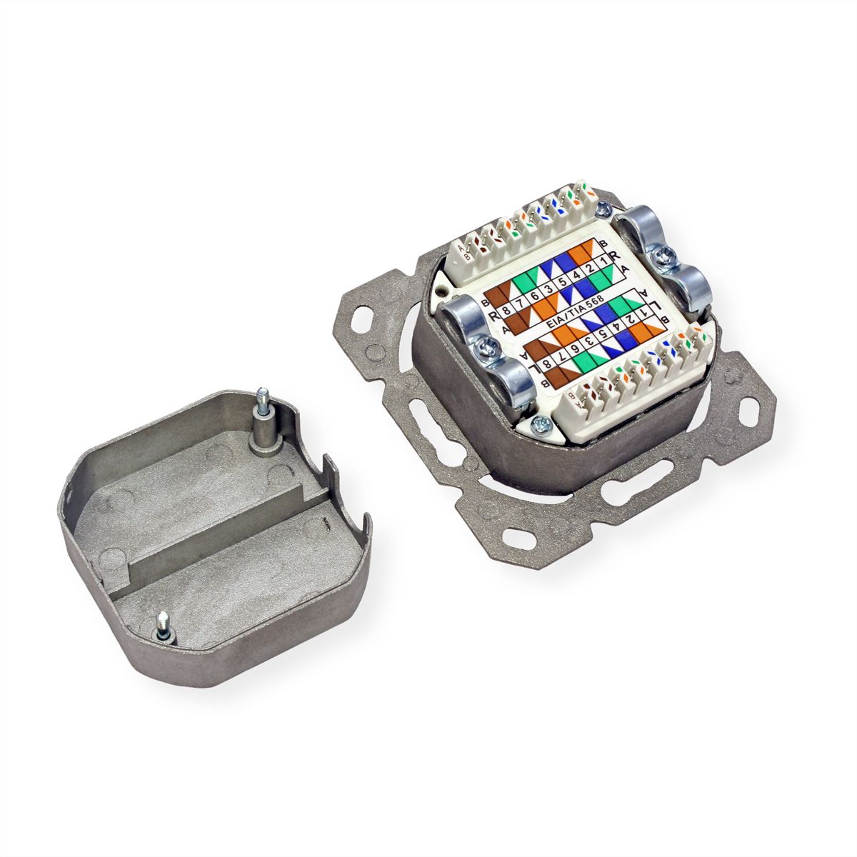VALUE Cat.6A (Class EA) Flush Mount Wall Jack, STP, horizontal 