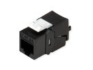 ROLINE Keystone Jack, Cat.6A (Class EA), RJ-45, UTP, tool-free, SLIM, black