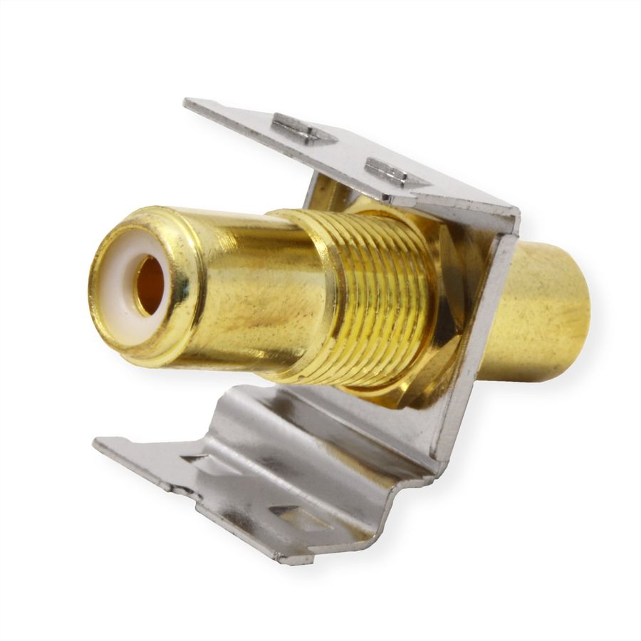 ROLINE RCA Keystone Coupler, Metal, Shielded, white