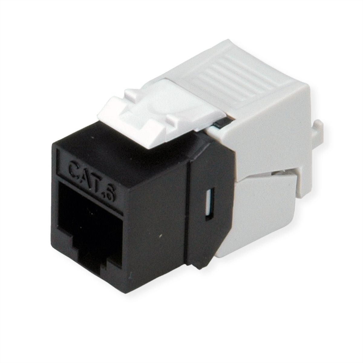 ROLINE Cat.6 (Class E) Keystone Jack SLIM, RJ-45, UTP, tool-free, black