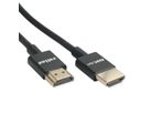 ROLINE HDMI 8K (7680 x 4320) Ultra HD Cable + Ethernet, Slim, Flexible and Lightweight, M/M, black, 1 m