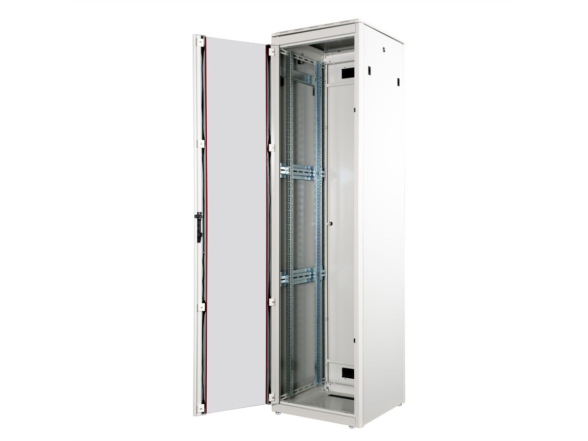 ROLINE 19-inch Network Cabinet Pro 47 U, 600x600 WxD glass door grey