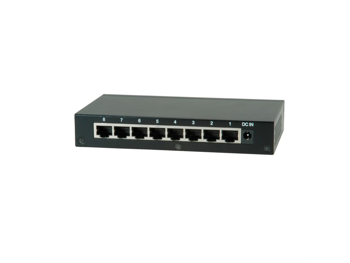 ROLINE Gigabit Ethernet Switch, 8x RJ-45, unmanaged