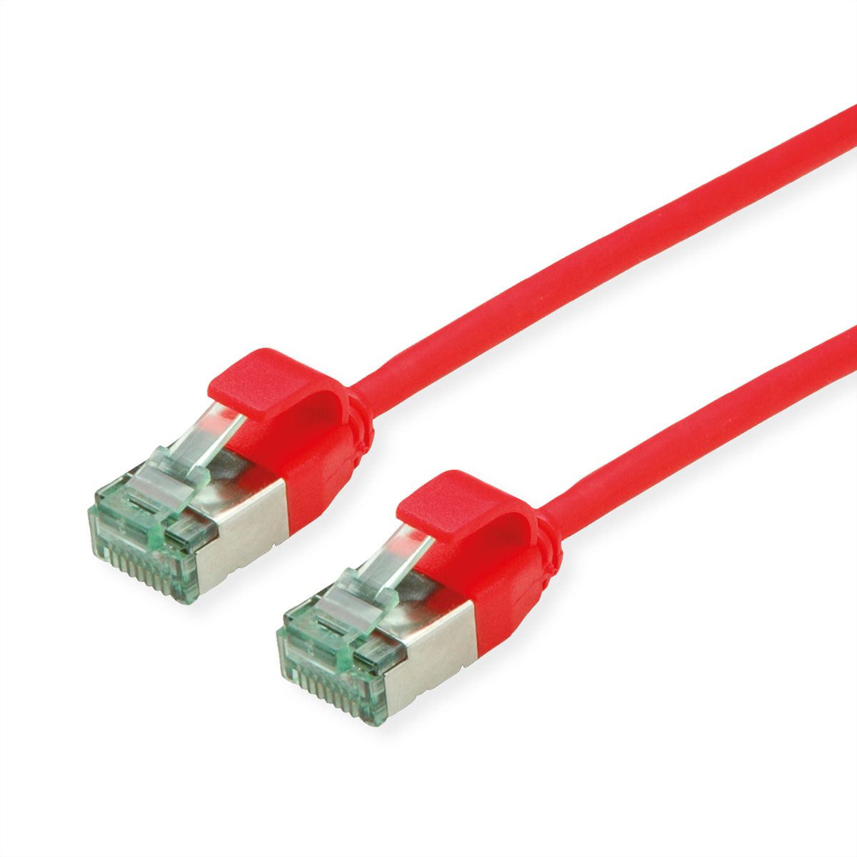 ROLINE RM U/FTP DataCenter Patch Cord Cat.6A (Class EA), slim, red, 0.15 m