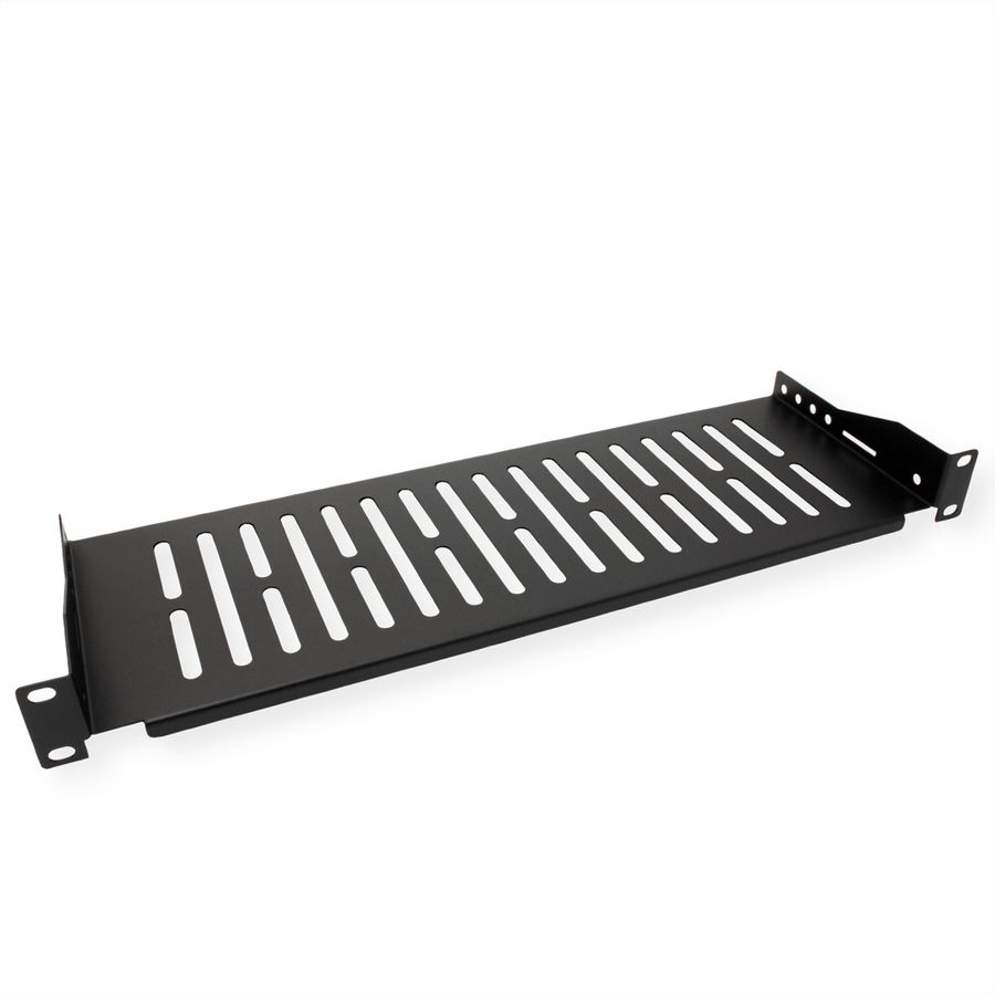 VALUE 19"-Fixed Shelf, 485 x 150mm, max. 10 kg, 1U, black