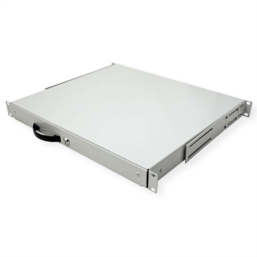 ROLINE 19-inch keyboard insert 1 U, 400 T lockable grey