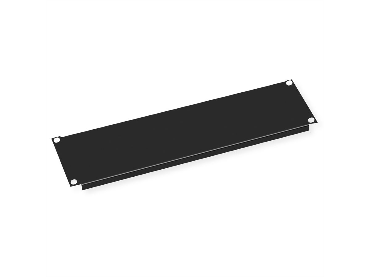 19" Blank Panel, 3U, Metal, black