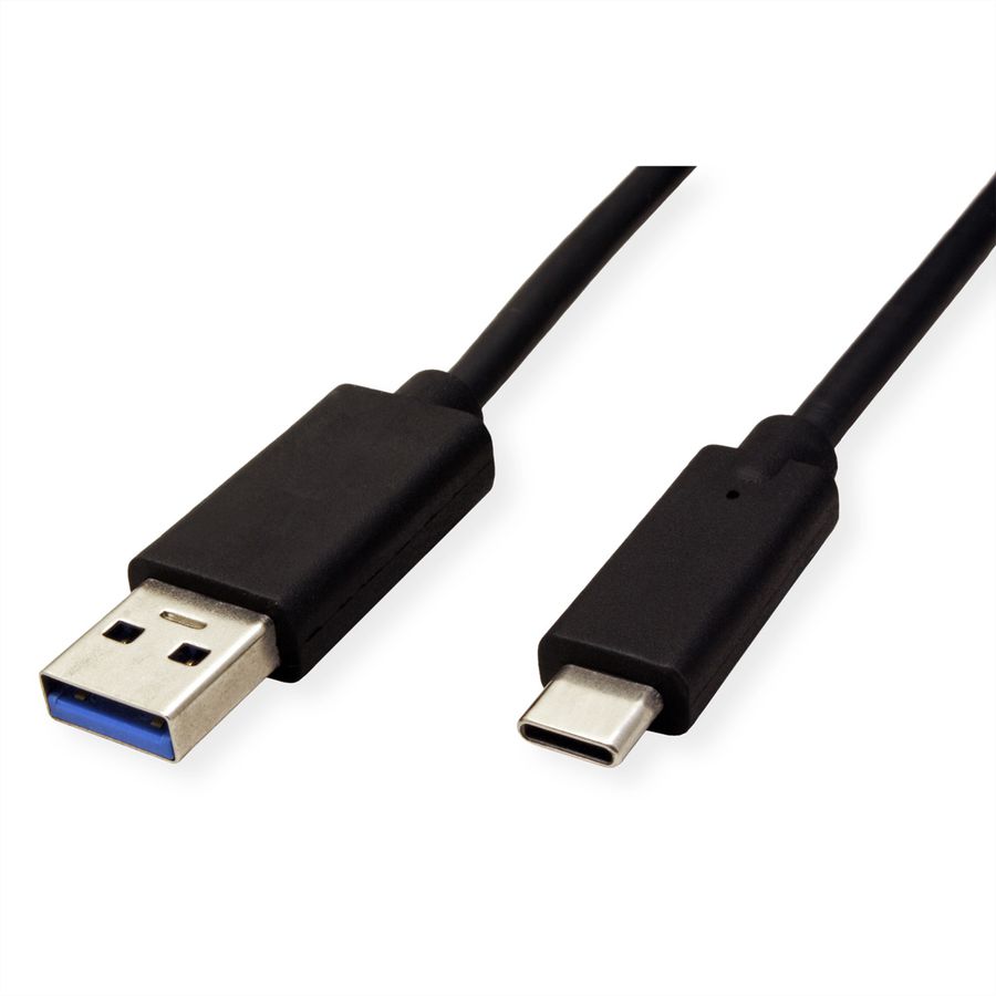 ROLINE GREEN USB 3.2 Gen 1 Cable, A-C, M/M, black, 2 m