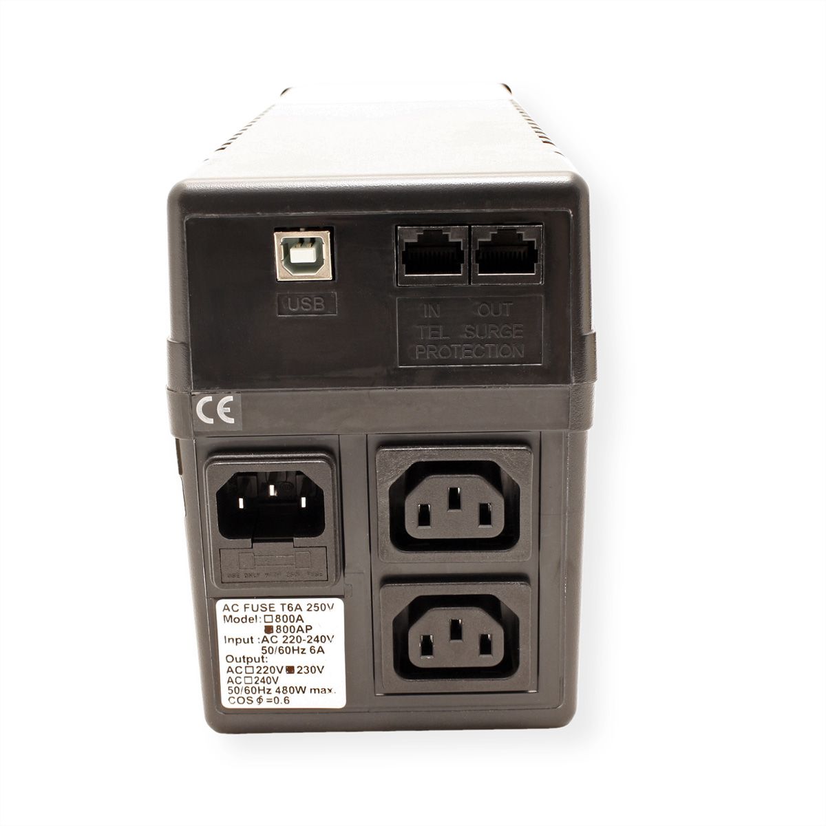 VALUE UPS, Line-Interactive, 800VA, USB Port