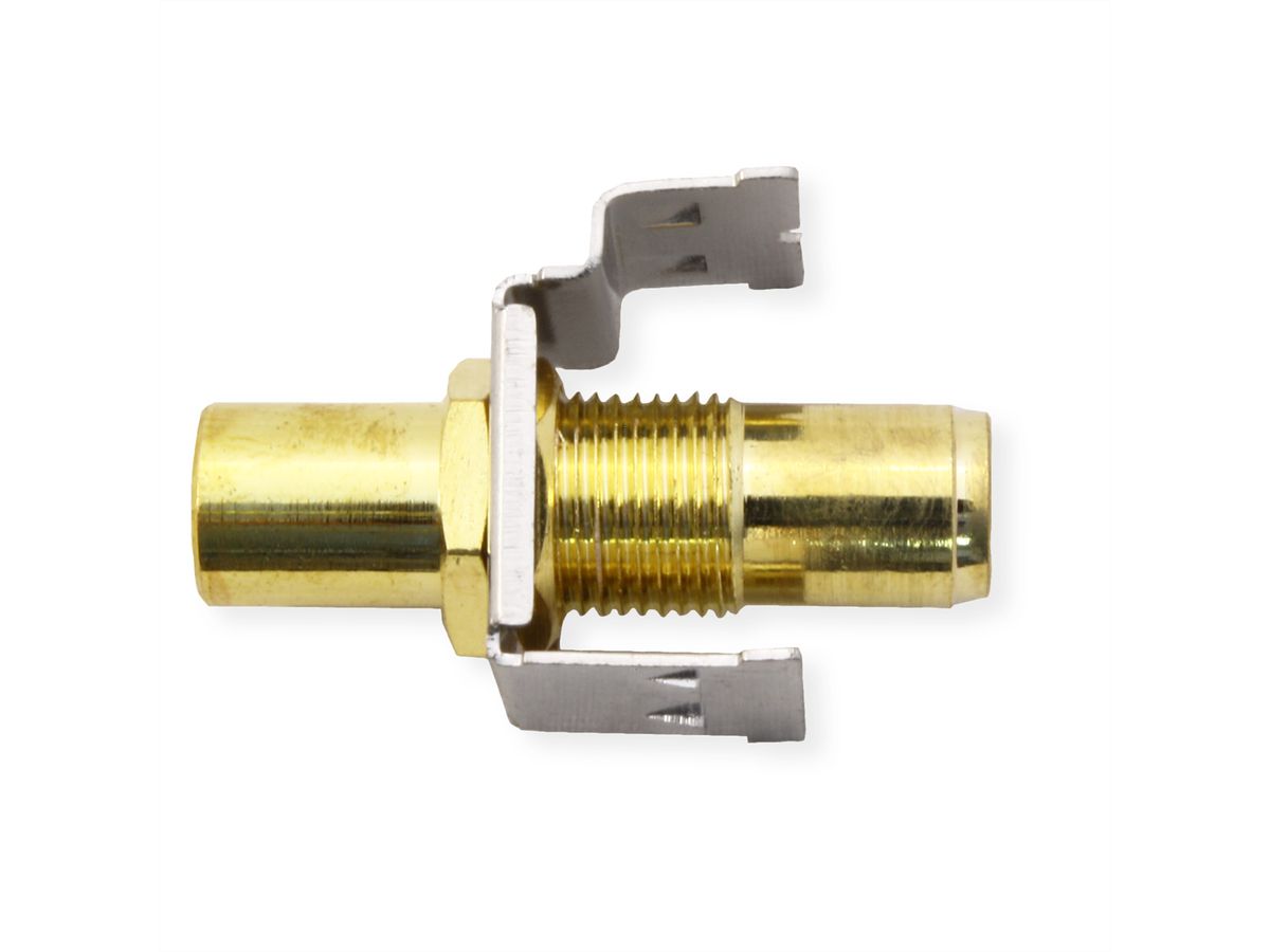 ROLINE RCA Keystone Coupler, Metal, Shielded, red