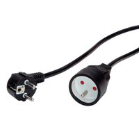 VALUE Extension Cable with 3P. Connectors, UTE Version, AC 230V, black, 10 m