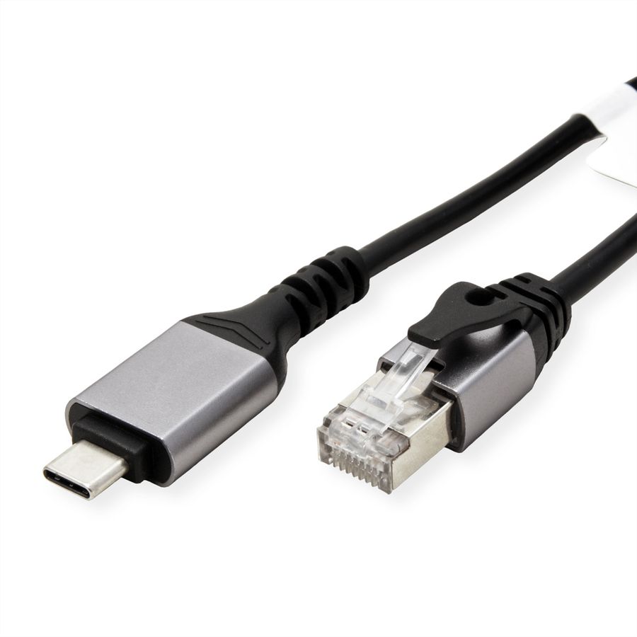 VALUE USB-C to Gigabit Ethernet Cable Converter, black, 1.5 m