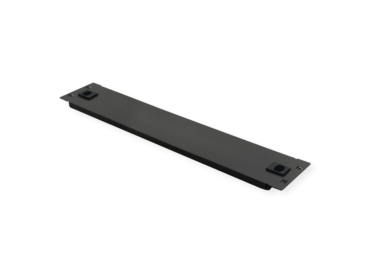 19" Blank Panel, Snap-in, 2U, Metal, black