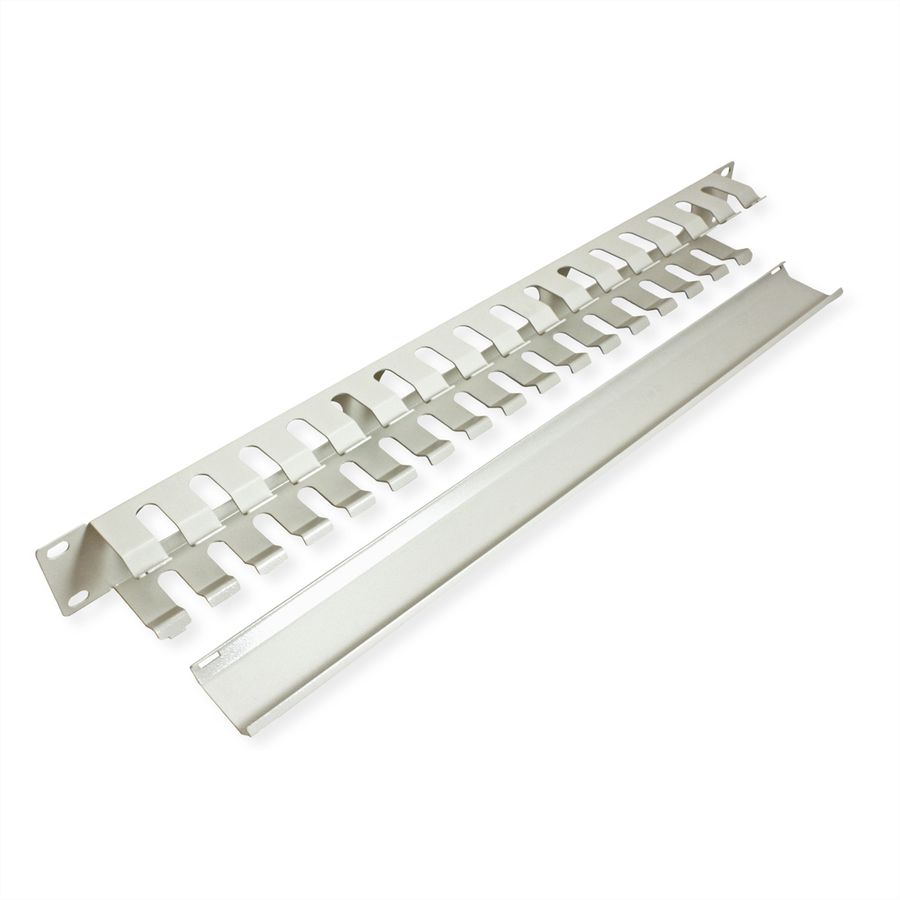 VALUE 19" Front Panel 1U with Patch channel 40 x 40 mm, grey
