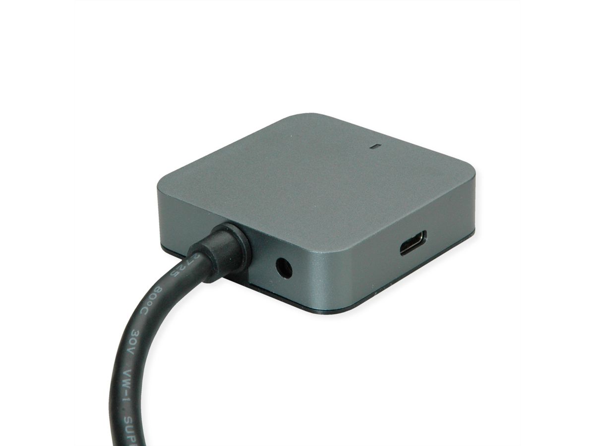 VALUE USB 3.2 Gen 2 Hub, 4 Ports (2x A + 2x C), with Extension Cable, 3 m