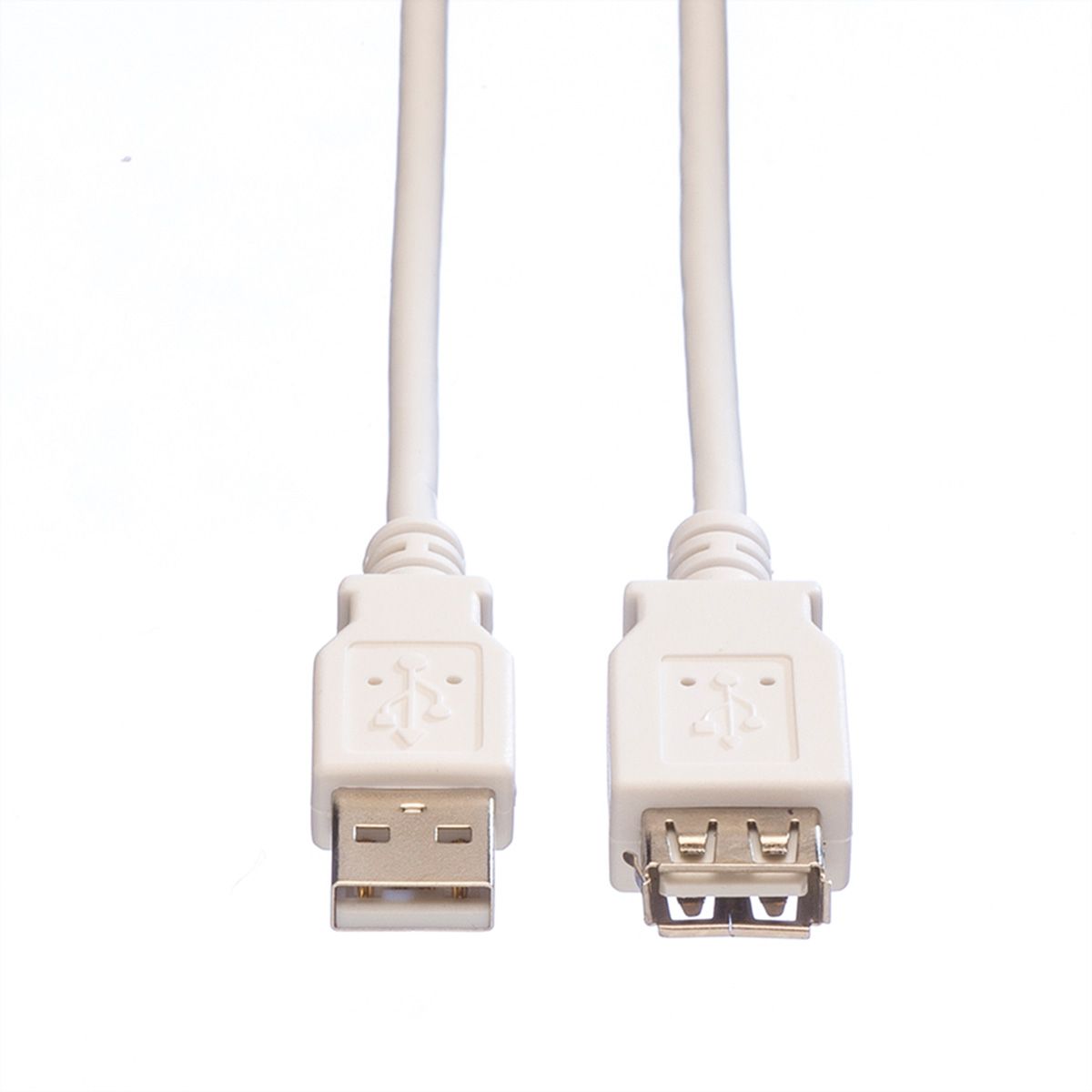 VALUE USB 2.0 Cable, A - A, M/F, white, 0.8 m