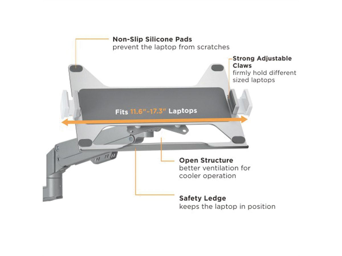 VALUE Universal Notebook/Tablet Holder, flexible, VESA compatible