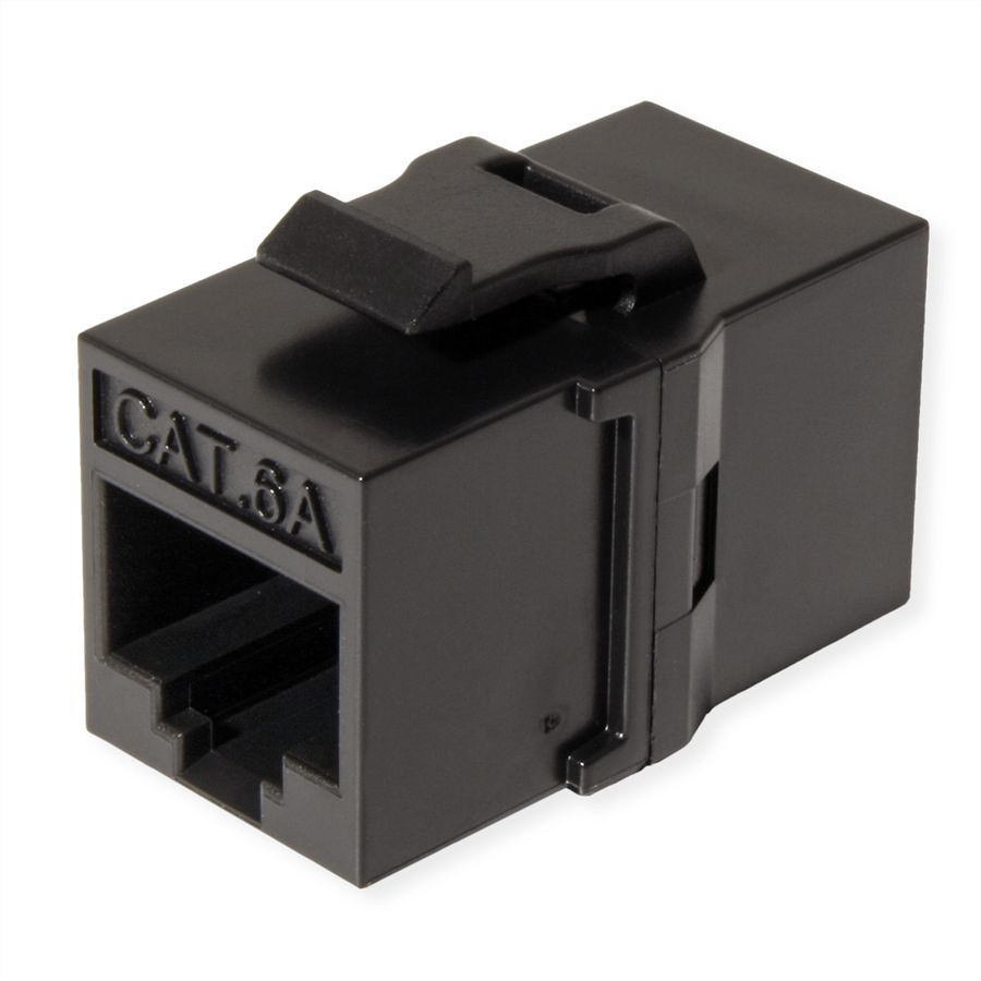 ROLINE RJ-45 Keystone Modular Coupler, Cat.6 (Class E), UTP, black