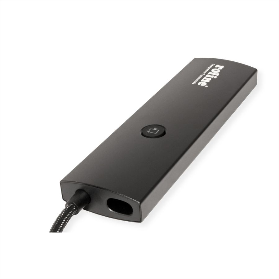ROLINE USB 3.2 Gen 2 Type C Docking Station, HDMI 4K60, USB 3.2 Gen2, USB-C PD, LAN, SD-Card Reader