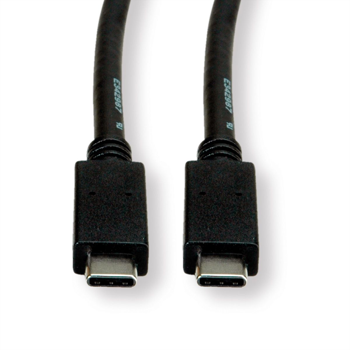 ROLINE USB 3.2 Gen 2 Cable, PD, C-C, M/M, 4K UHD-1, 10Gbit/s, Emark, 100W, black, 2 m