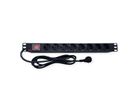 ROLINE PDU for Cabinet, 8x socket, 45°, 16A, with Switch, black, 2 m