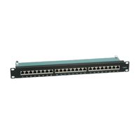 VALUE Cat.6 (Class E) 19" Patch Panel, 24 Ports, STP, black