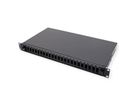 VALUE 19" FO Splice Box, empty, 1U, 24x SC DX / 24x LC quadruple, extendable
