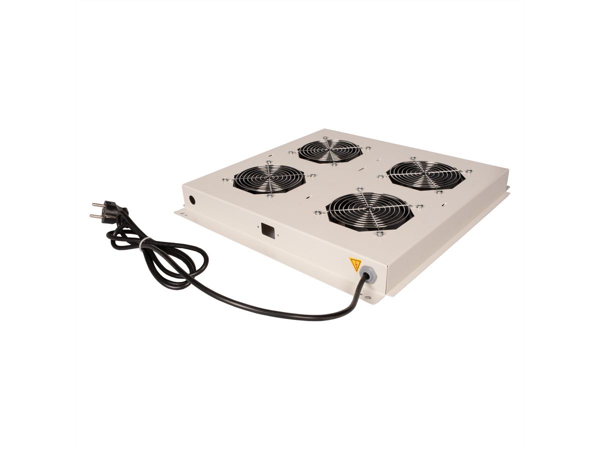 ROLINE 19" roof fan unit with 4 fans, ON/OFF grey