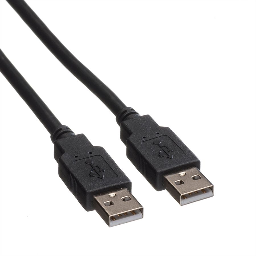 ROLINE USB 2.0 Cable, A - A, M/M, black, 0.8 m