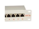 ROLINE Cat.6A (Class EA) 10-inch Patch Panel, 12 Ports, STP, grey