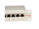 ROLINE Cat.6A (Class EA) 10" Patch Panel, 12 Ports, STP, grey