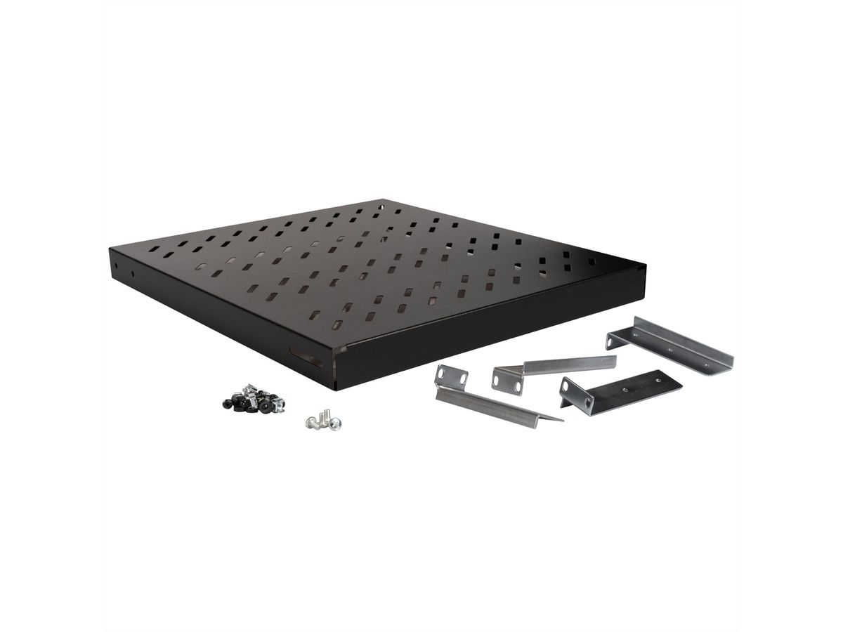 ROLINE 19-inch shelf 1 U, 500 T 50 kg black