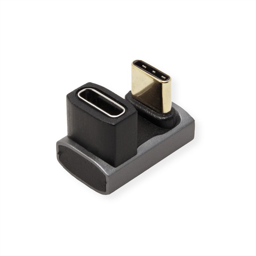 ROLINE Adapter, USB4 Gen 3x2, Aluminum, 360°, Type C, M/F, silver