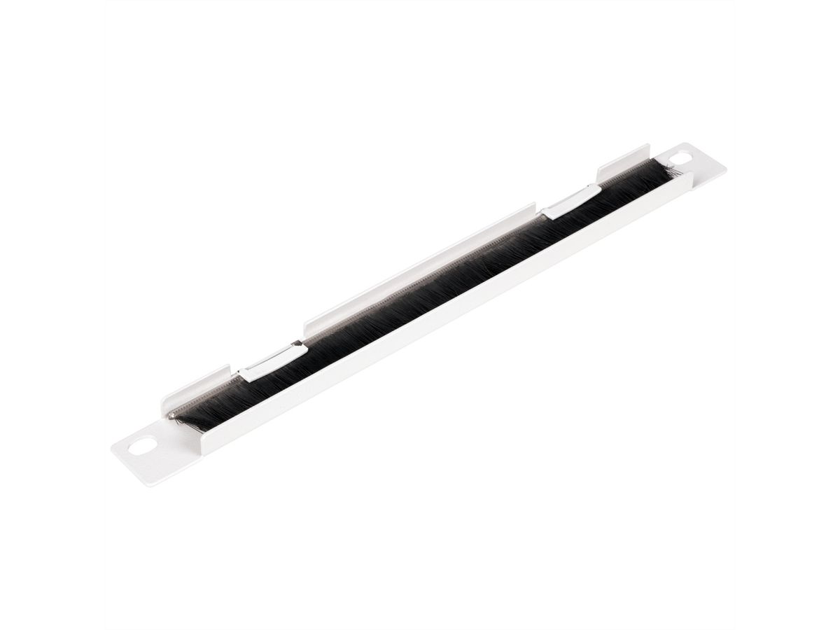 ROLINE 10-inch cable feed, with brush strip 0.5U grey
