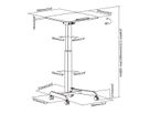 ROLINE PC Standing Workstation, height adjustable, tiltable, white