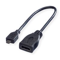 ROLINE HDMI High Speed Cable + Ethernet, A - D, F/M, 0.22 m