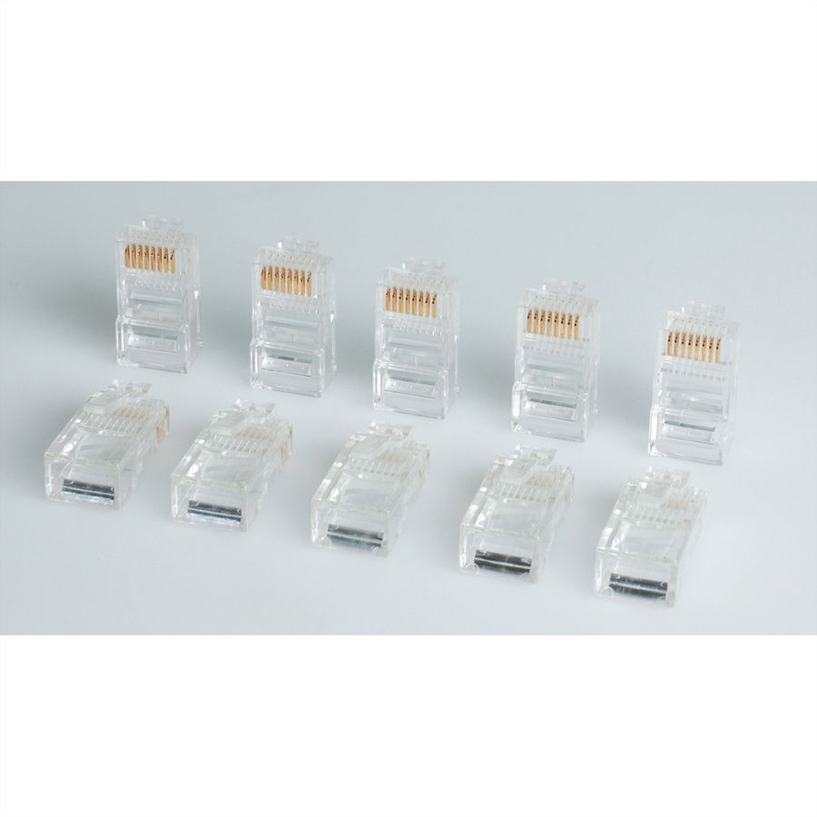 ROLINE Cat.5e (Class D) Modular Plug, 8p8c, UTP, for Stranded Wire, 10 pcs.