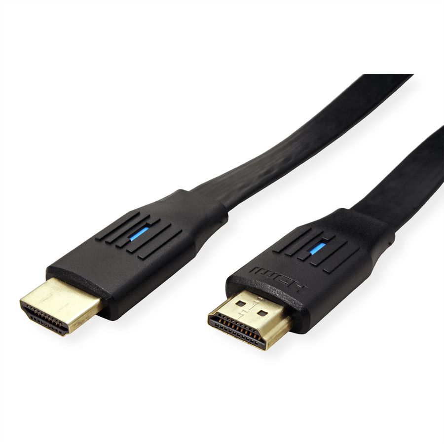 VALUE HDMI 8K (7680 x 4320) Ultra HD Cable + Ethernet, Flat, M/M, black, 2 m