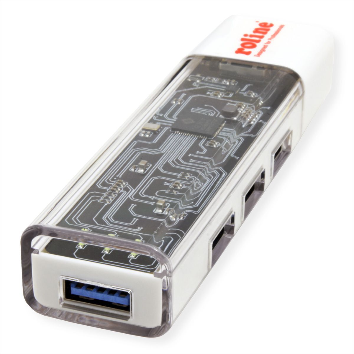 ROLINE USB 3.2 Gen 1 Hub, 4 Ports, Type A+C host connection cable