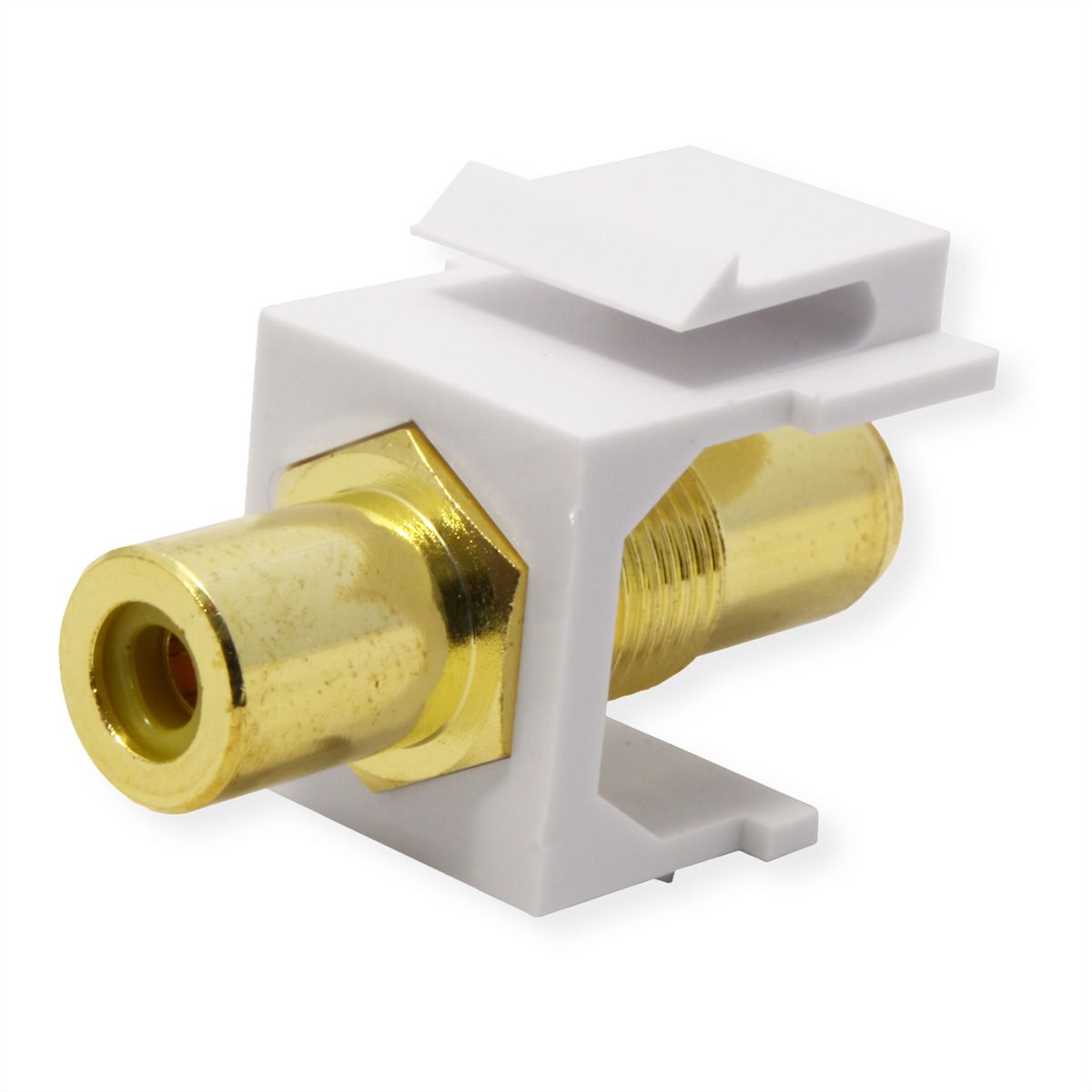 VALUE RCA Keystone Coupler, Plastic, yellow
