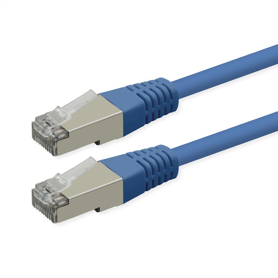 ROLINE S/FTP (PiMF) Patch Cord, Cat.6 (Class E), PoE, blue, 2 m