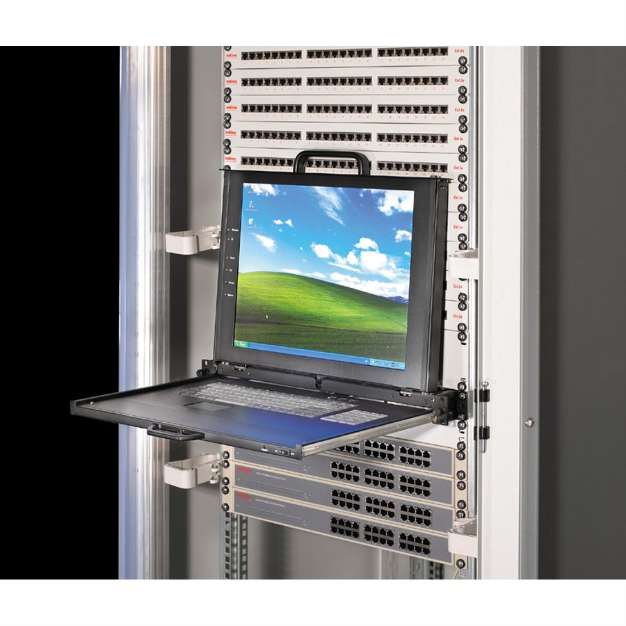 ROLINE 19" LCD KVM Console, 43 cm (17") TFT, VGA, USB + PS/2, German