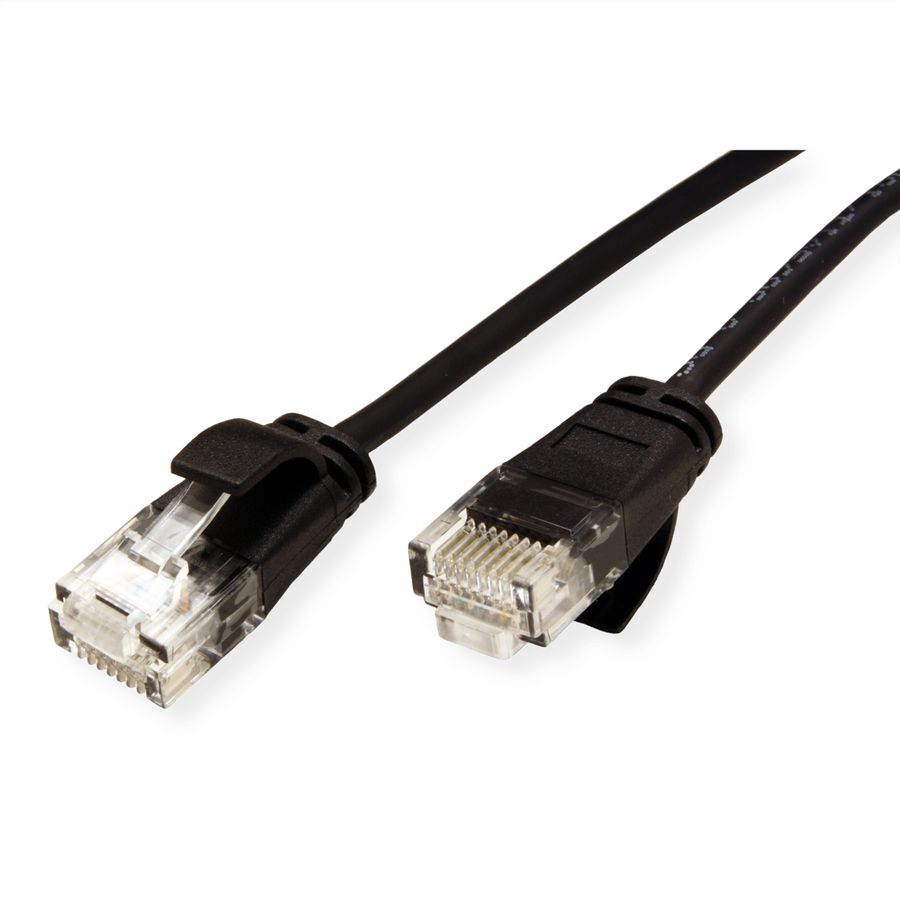 ROLINE UTP Data Center Patch Cord Cat.6A (Class EA), LSOH, Slim, black, 3 m