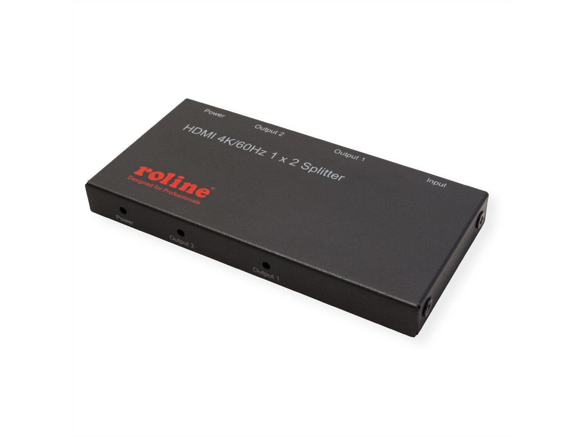 ROLINE HDMI Splitter, Ultra Slim, 2-way