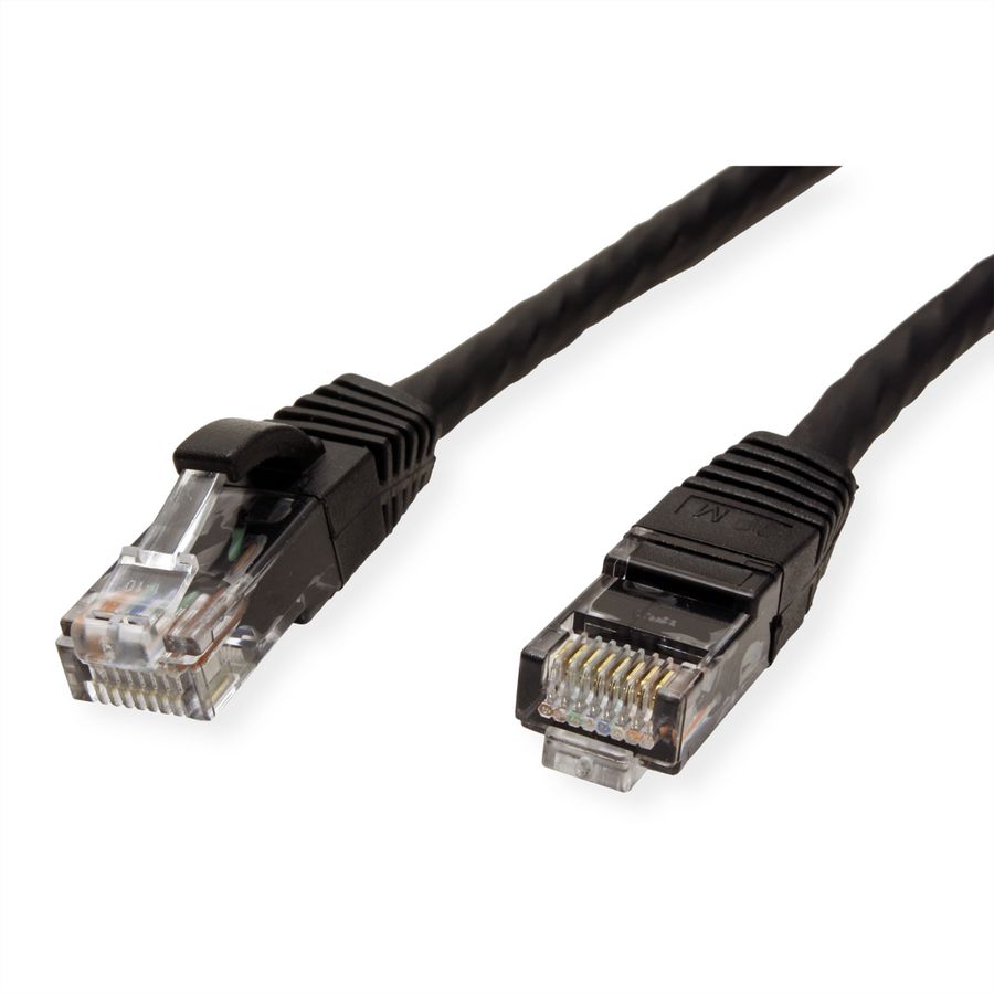 VALUE UTP Cable Cat.6 (Class E), halogen-free, black, 2 m