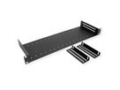VALUE 19" Shelf, 1U, with 2 adjustable dividers, black