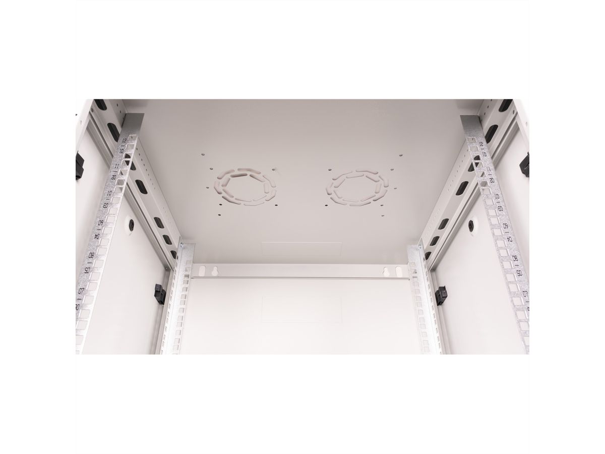 ROLINE 19" Wall Cabinet Basic Plus 12U, 600x600 BxT grey