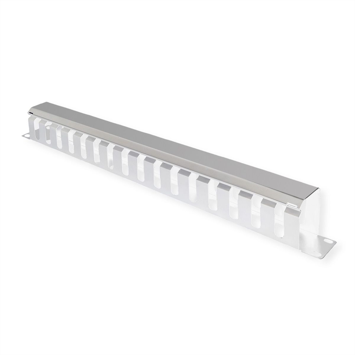 VALUE 19" Front Panel 1U with Patch channel 40 x 40 mm, grey