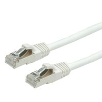 VALUE S/FTP Patch Cord Cat.6 (Class E), halogen-free, white, 0.5 m